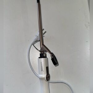 White Curling Iron with Black Accents